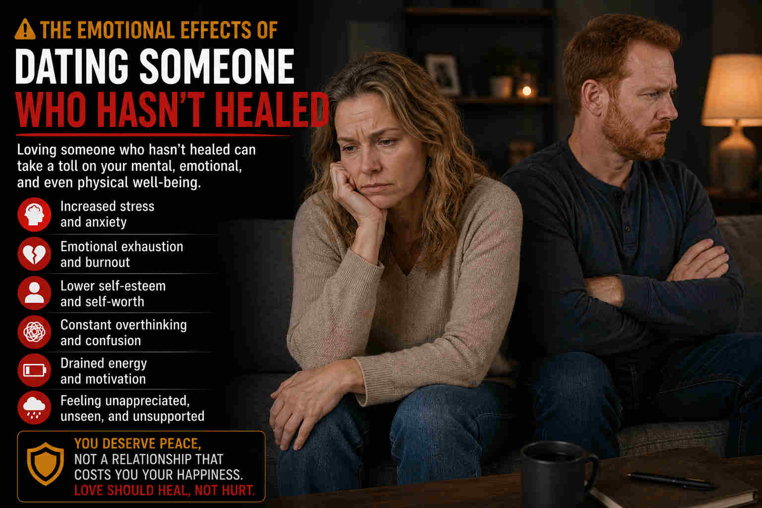 The emotional effects of dating someone who has not healed from past relationship pain